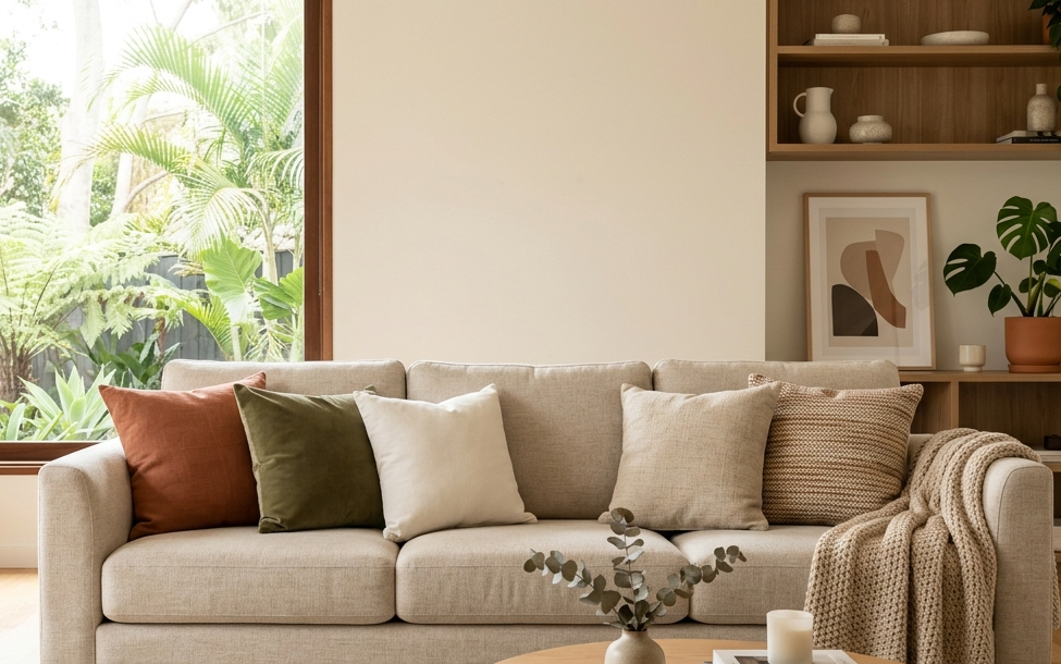 Como combinar almofadas no sofá sem errar: guia simples para deixar sua sala mais bonita