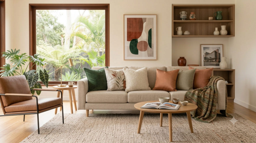 paleta de cores elegante para decoração de sala